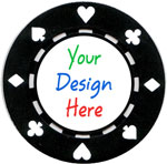 Personalized Poker Chips for Prom or Graduation - Suited Style